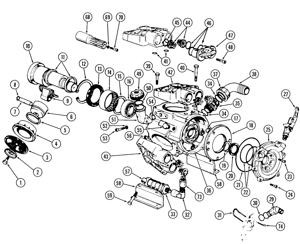 Схема запчастей Case BPG335 - (09-08) - BPG335 PUMP ASSY, INJECTOR 