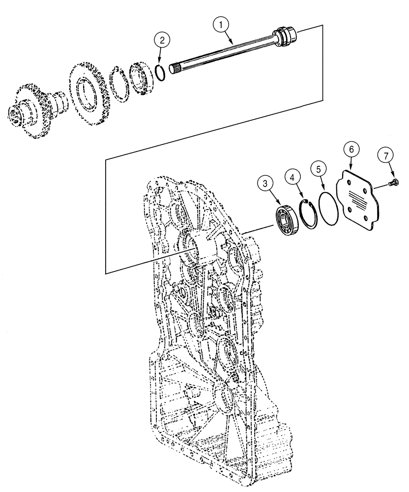 Схема запчастей Case 621C - (06-046) - TRANSMISSION POWER TAKE OFF (06) - POWER TRAIN