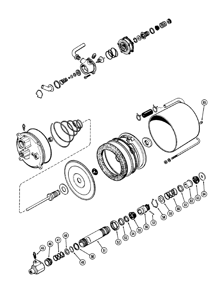 Схема запчастей Case W12 - (092) - HYDROVAC CYLINDER (CONTD) (07) - BRAKES