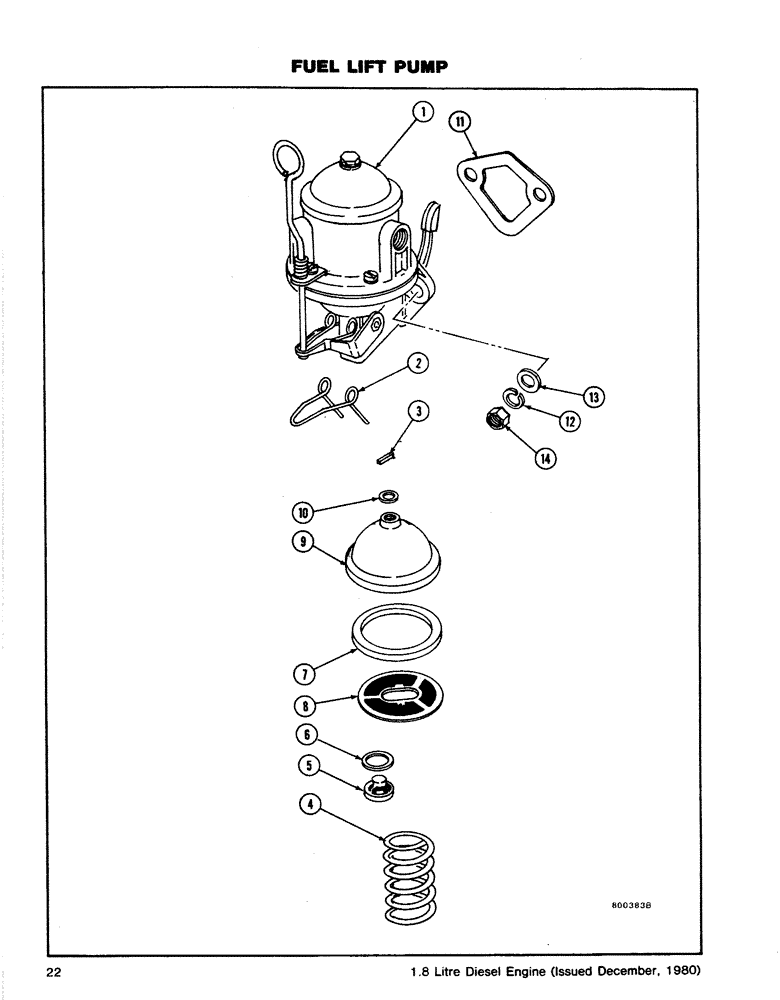 Схема запчастей Case CASE - (22) - FUEL LIFT PUMP (03) - FUEL SYSTEM