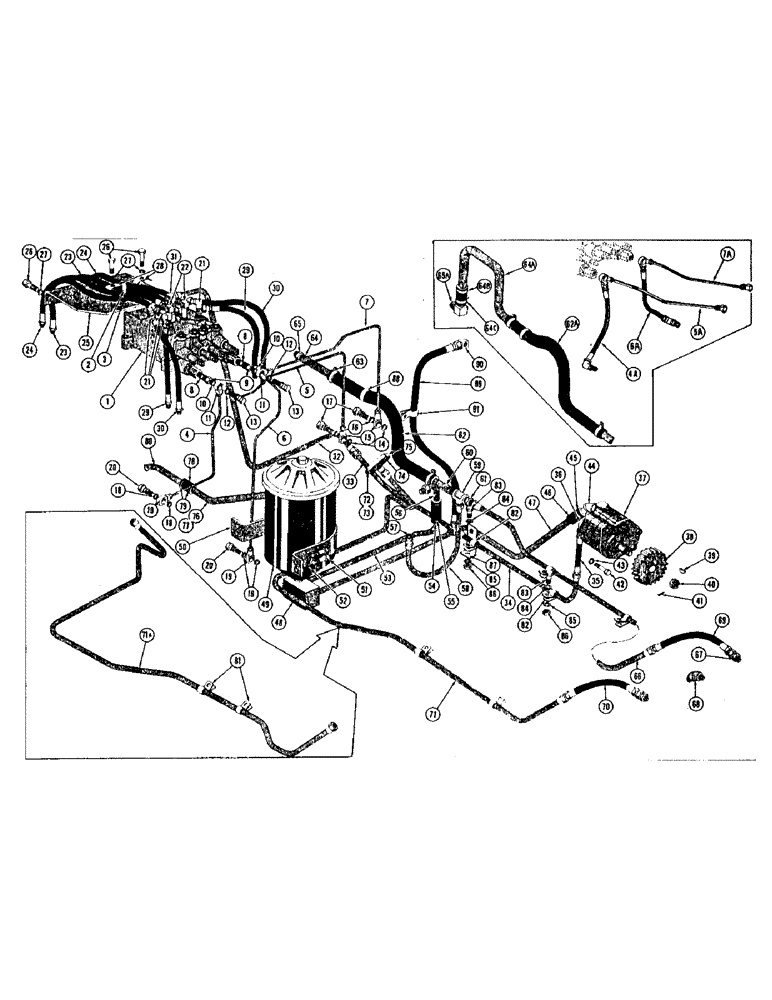 Схема запчастей Case 1000 - (132) - BASIC TRACTOR HYDRAULICS, BRAKE HYDRAULIC SYSTEM (05) - UPPERSTRUCTURE CHASSIS