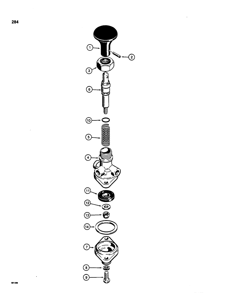 Схема запчастей Case W20B - (284) - L103834 PARKING BRAKE VALVE (07) - BRAKES