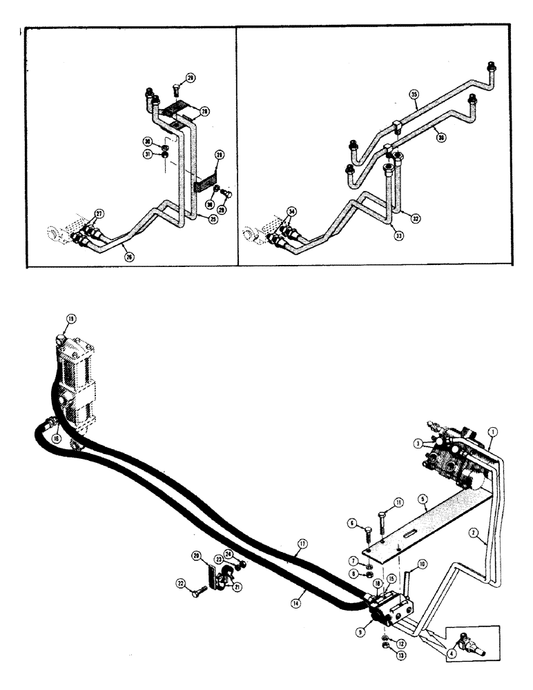 Схема запчастей Case 310 - (158) - SCARIFIER HYDRAULICS (07) - HYDRAULIC SYSTEM