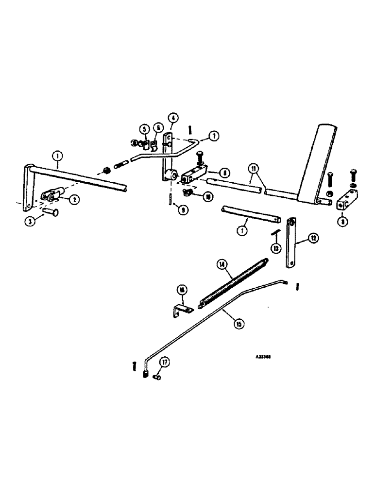 Схема запчастей Case W7E - (100) - THROTTLE CONTROL LINKAGE, GAS ENGINE, (BEFORE TRACTOR SN. 9900001) (02) - ENGINE