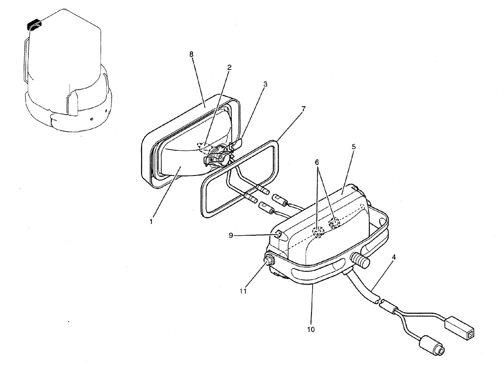 Схема запчастей Case CX27B PV13 - (01-060) - LIGHT ASSY, P/N PW80S00004F1 (05) - SUPERSTRUCTURE