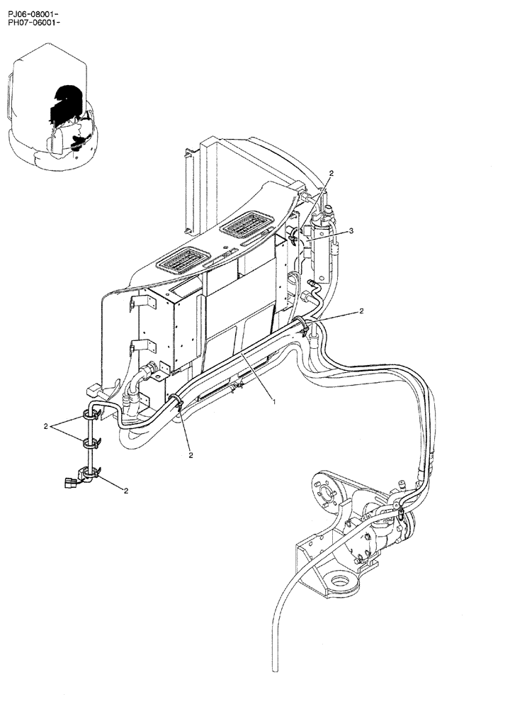 Схема запчастей Case CX50B - (05-024) - HARNESS ASSY (COOLER) (PH11E00012F1) OPTIONAL PARTS