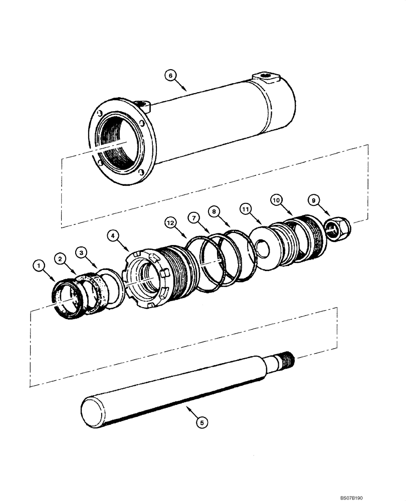 Схема запчастей Case 845 DHP - (08.61[00]) - CYLINDER - SADDLE LOCK (08) - HYDRAULICS