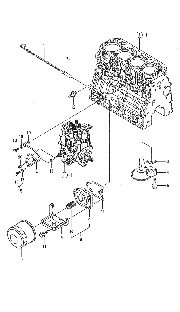 Схема запчастей Case CX50B - (09-009) - LUB. OIL SYSTEM ENGINE COMPONENTS