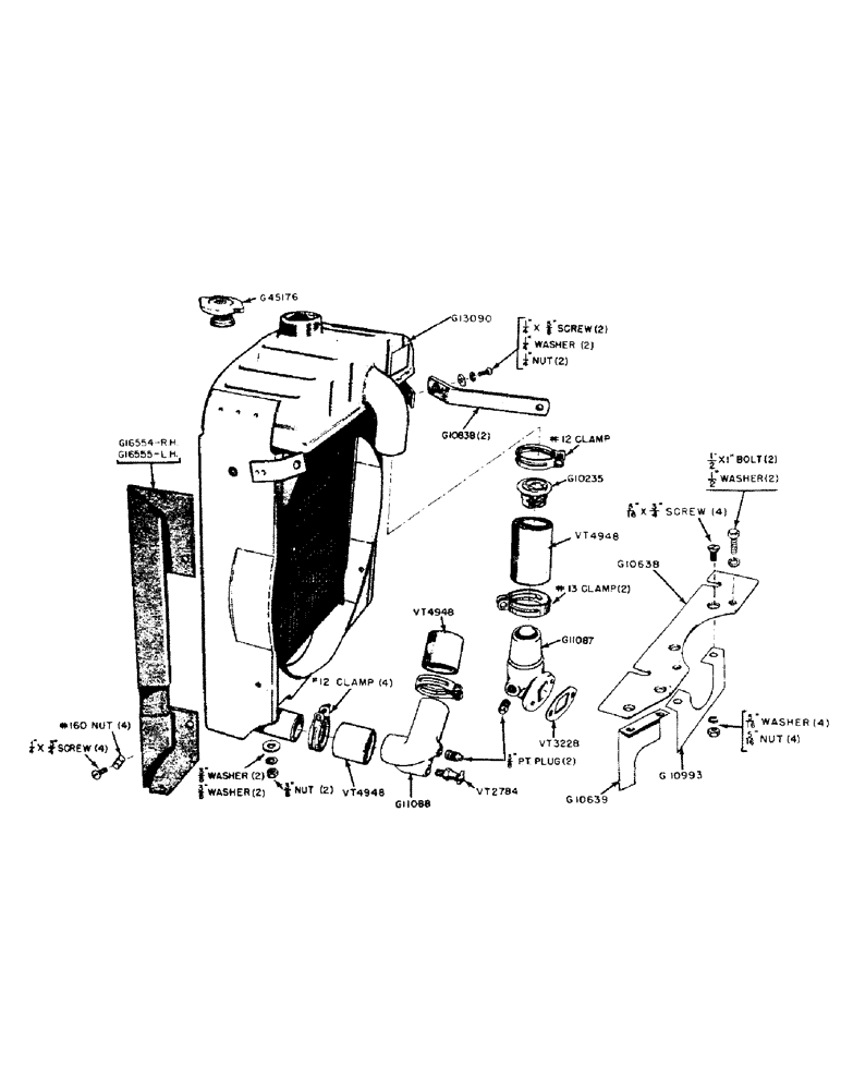 Схема запчастей Case 320 - (015) - RADIATOR AND CONNECTIONS (02) - ENGINE