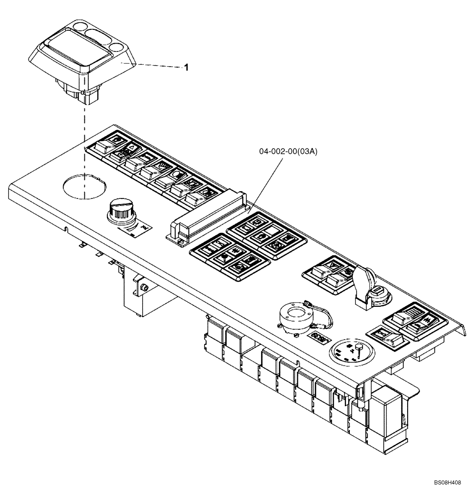 Схема запчастей Case SV216 - (55.640.05) - DISPLAY, ELECTRONIC (P.I.N. DDD001215 AND AFTER) (GROUP 428) (ND139623) (55) - ELECTRICAL SYSTEMS