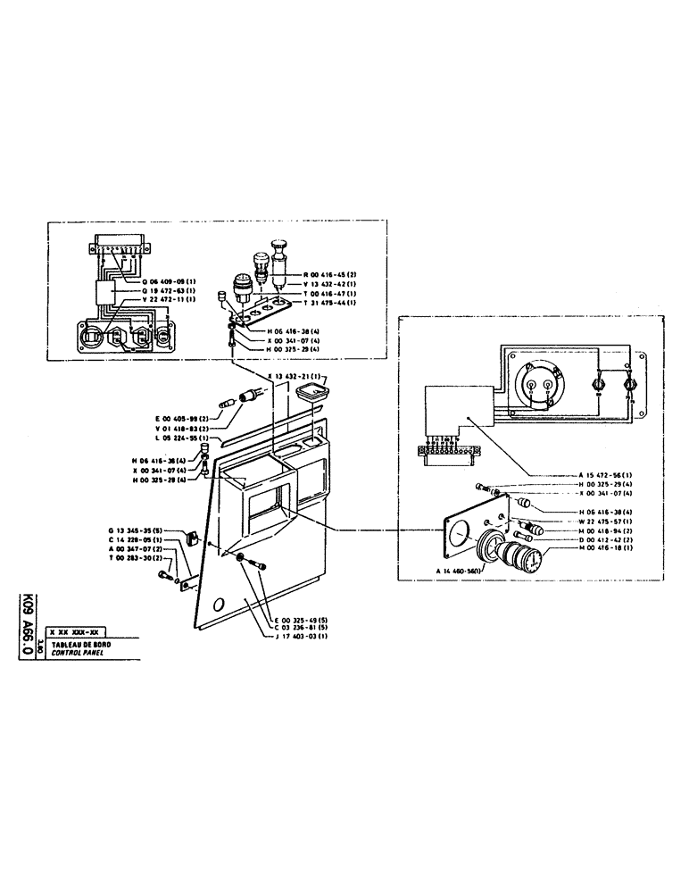 Схема запчастей Case 160CL - (257) - CONTROL PANEL (06) - ELECTRICAL SYSTEMS