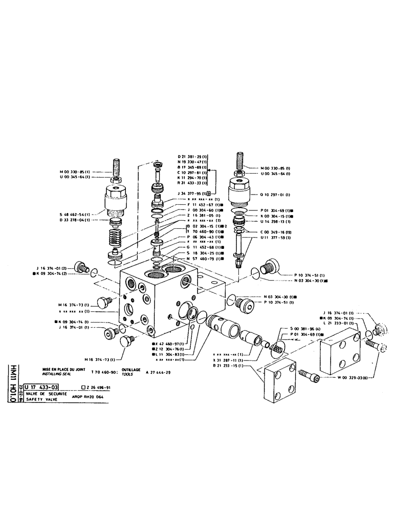 Схема запчастей Case 160CK - (190) - SAFETY VALVE (07) - HYDRAULIC SYSTEM