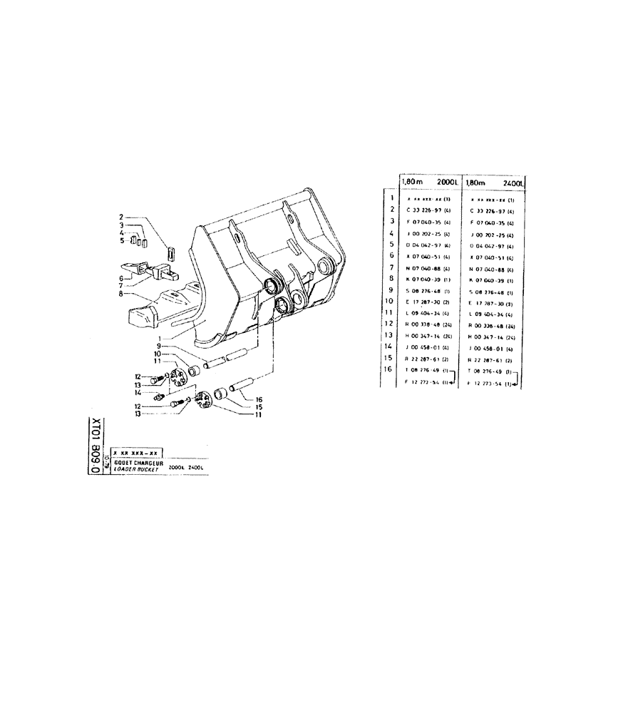 Схема запчастей Case 160CKS - (294) - LOADER BUCKET (19) - BUCKETS