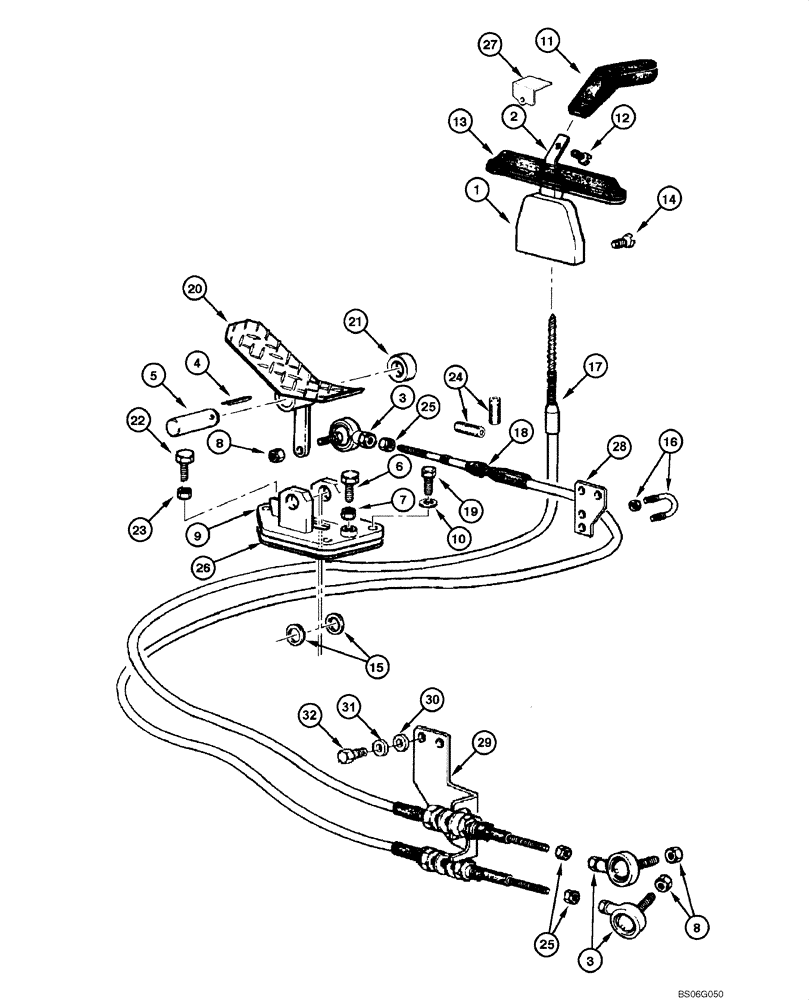 Схема запчастей Case 865 - (03.01[00]) - THROTTLE AND LINKS (03) - FUEL SYSTEM