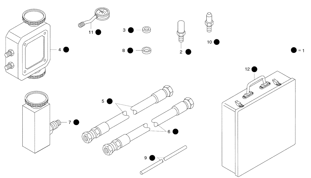 Схема запчастей Case 325 - (6.769A[03]) - ACCESSORIES - SUSPENSION INFLATION TOOL KIT (8900127814) (13) - Electrical System / Decals