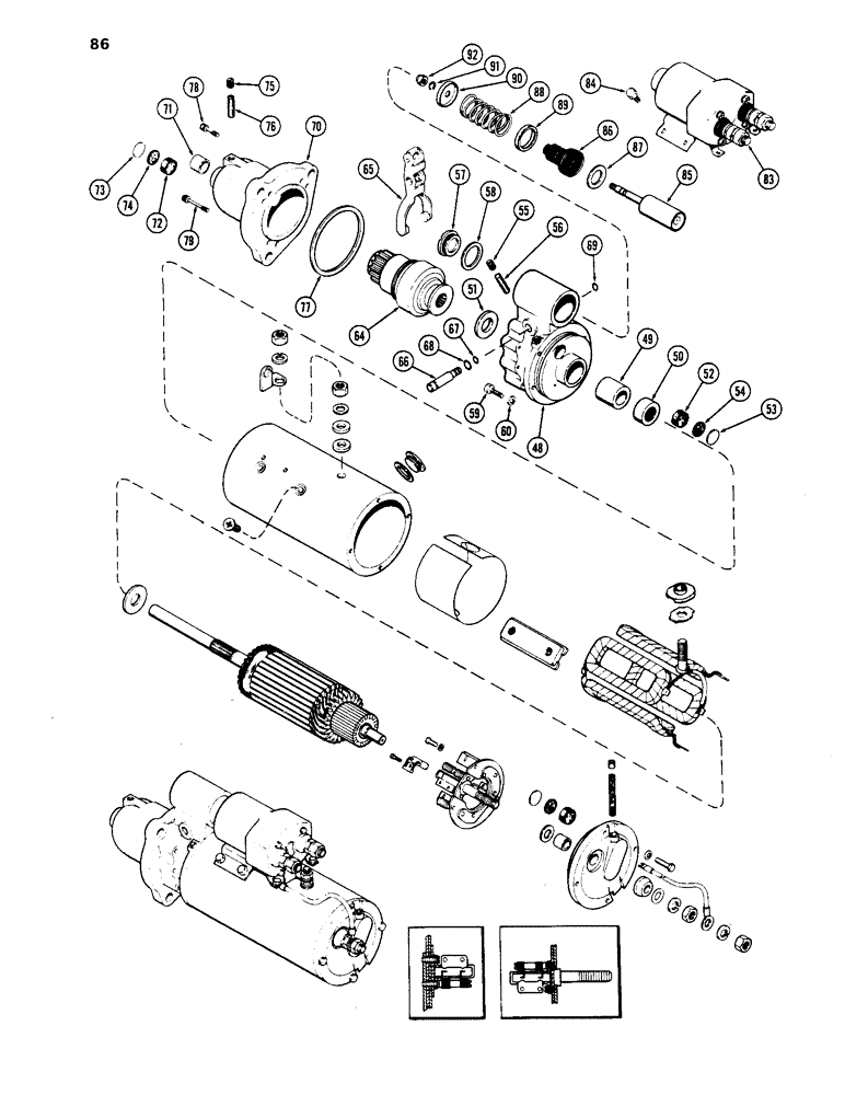 Схема запчастей Case 1450 - (086) - R26137 STARTER (04) - ELECTRICAL SYSTEMS