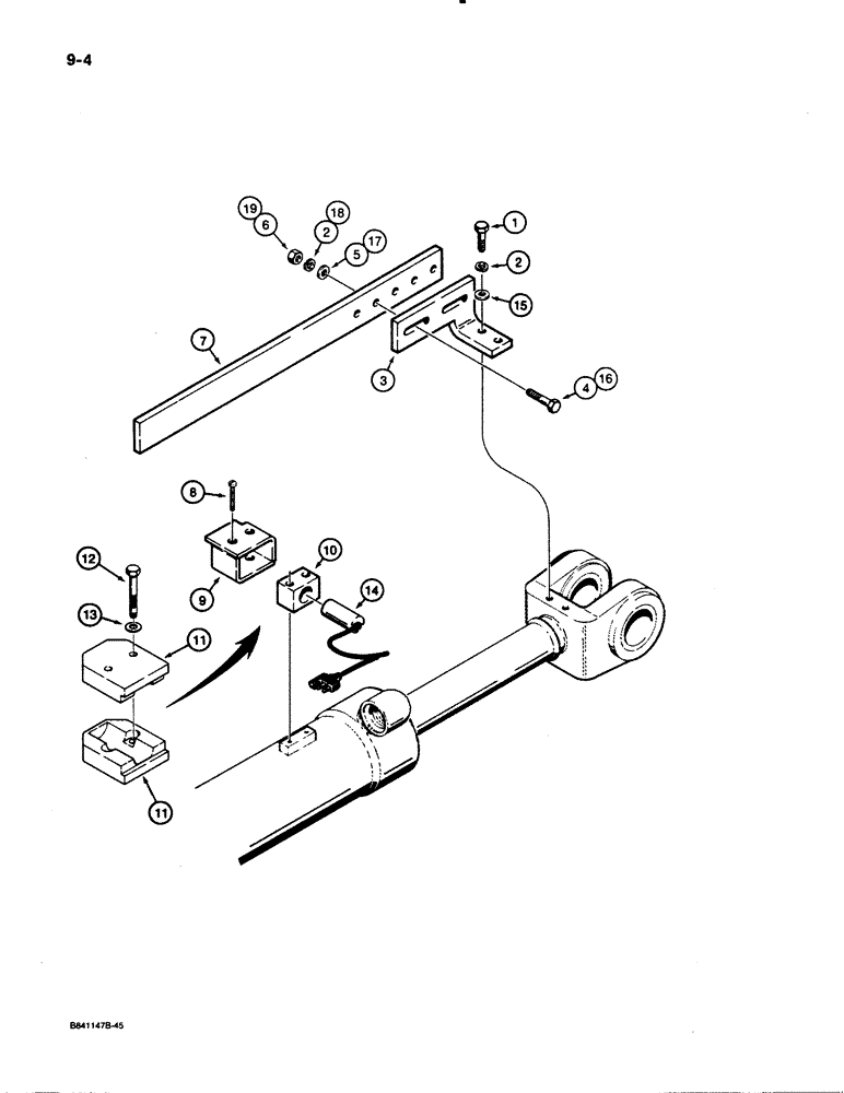 Схема запчастей Case W30 - (9-04) - LOADER BUCKET RETURN-TO-DIG (09) - CHASSIS/ATTACHMENTS