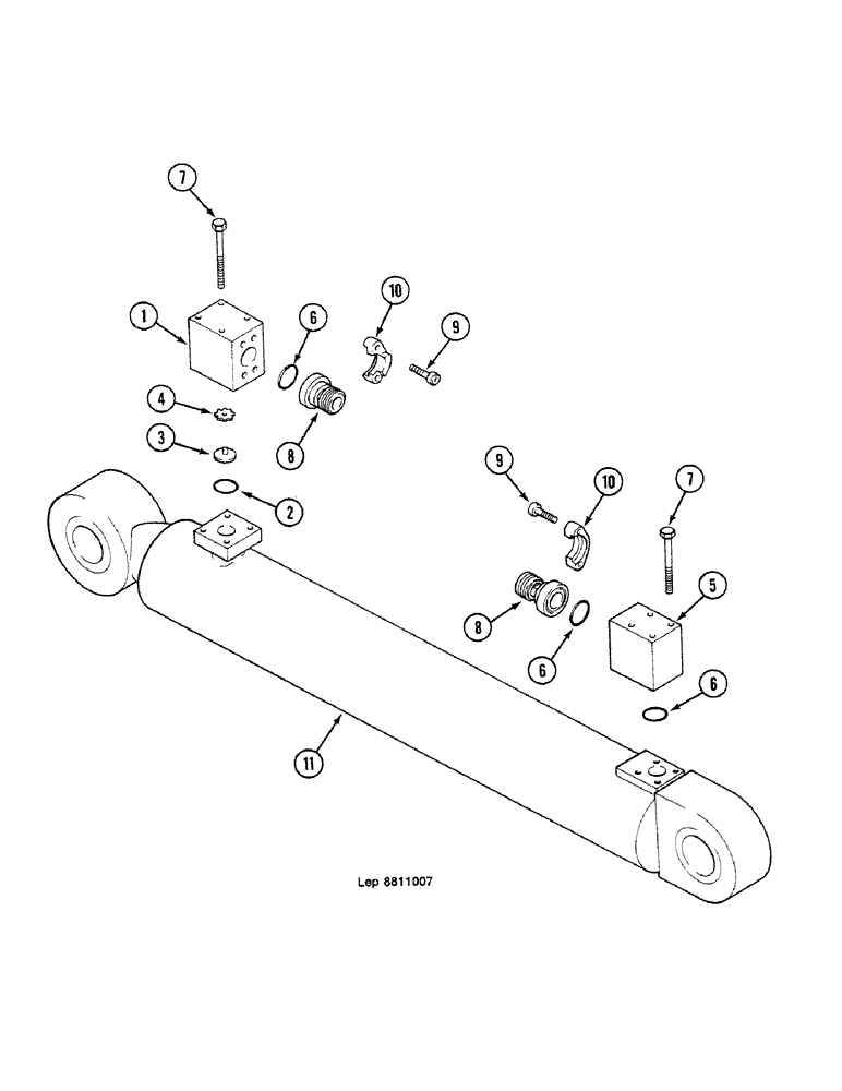 Схема запчастей Case 688C - (8G-044) - JIB CYLINDER (LINKED BOOM) (07) - HYDRAULIC SYSTEM