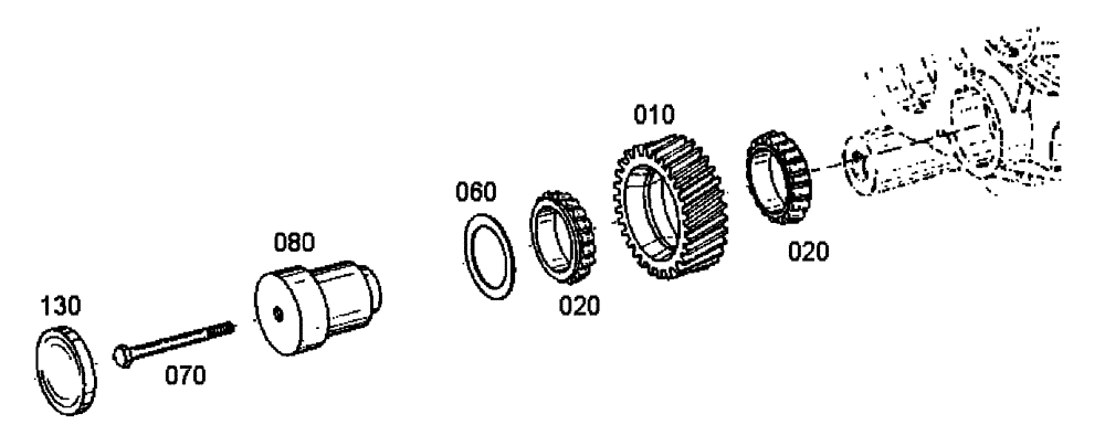 Схема запчастей Case 335 - (18A00000577[001]) - LAYSHAFT (03) - Converter / Transmission