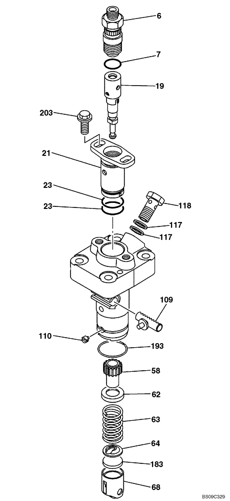 Схема запчастей Case CX80 - (03-08) - FUEL INJECTION PUMP (03) - FUEL SYSTEM