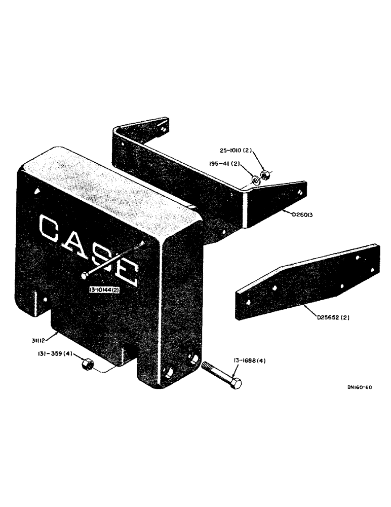 Схема запчастей Case 31 - (113) - 1400 LB. COUNTERWEIGHT (CRAWLER TRACTOR WITH BACKHOE REMOVED) 