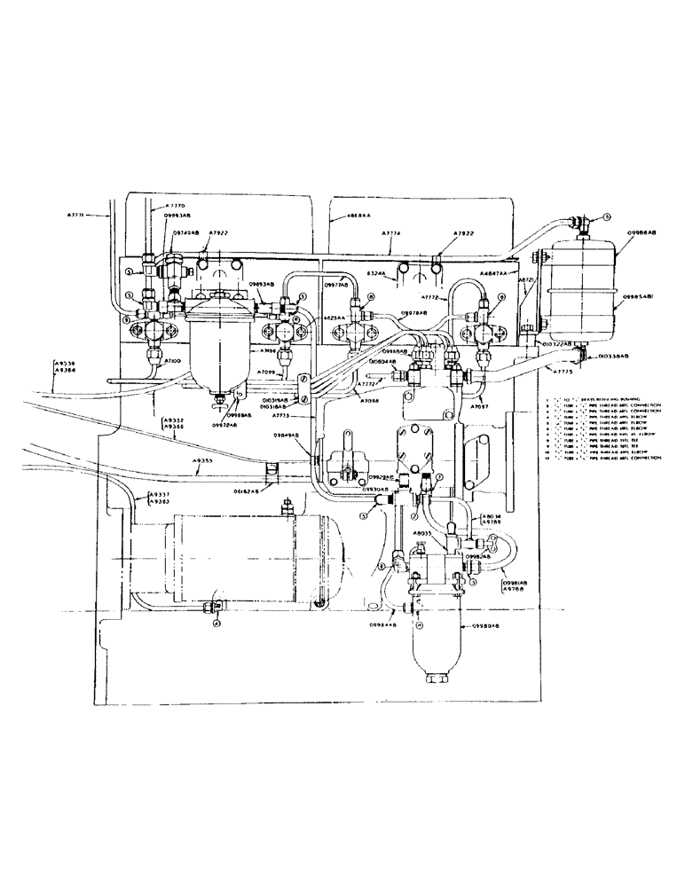 Схема запчастей Case 420 - (050) - POWRCEL DIESEL ENGINE, FUEL FILTERS AND TUBES ASSEMBLY, FUEL INJECTOR NOZZLE AND TUBES (10) - ENGINE