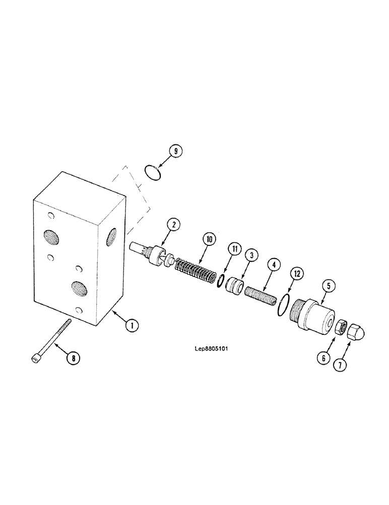 Схема запчастей Case 688C - (8G-152) - SAFETY VALVE (07) - HYDRAULIC SYSTEM