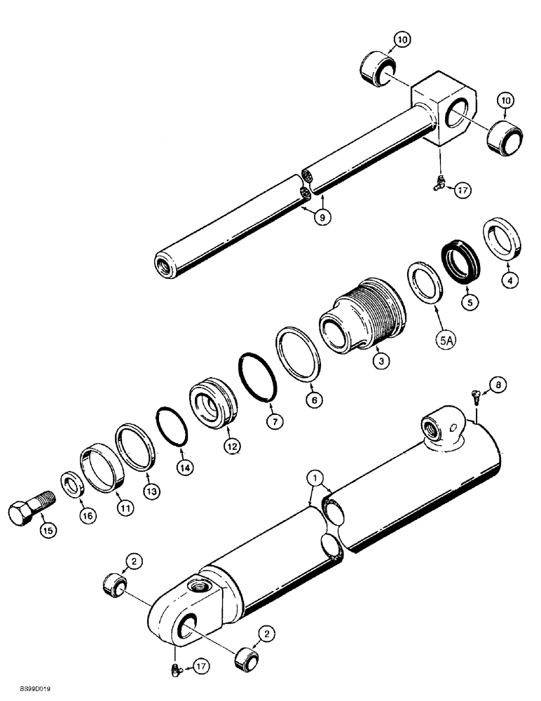 Схема запчастей Case 1838 - (8-26) - LOADER LIFT CYLINDER (08) - HYDRAULICS