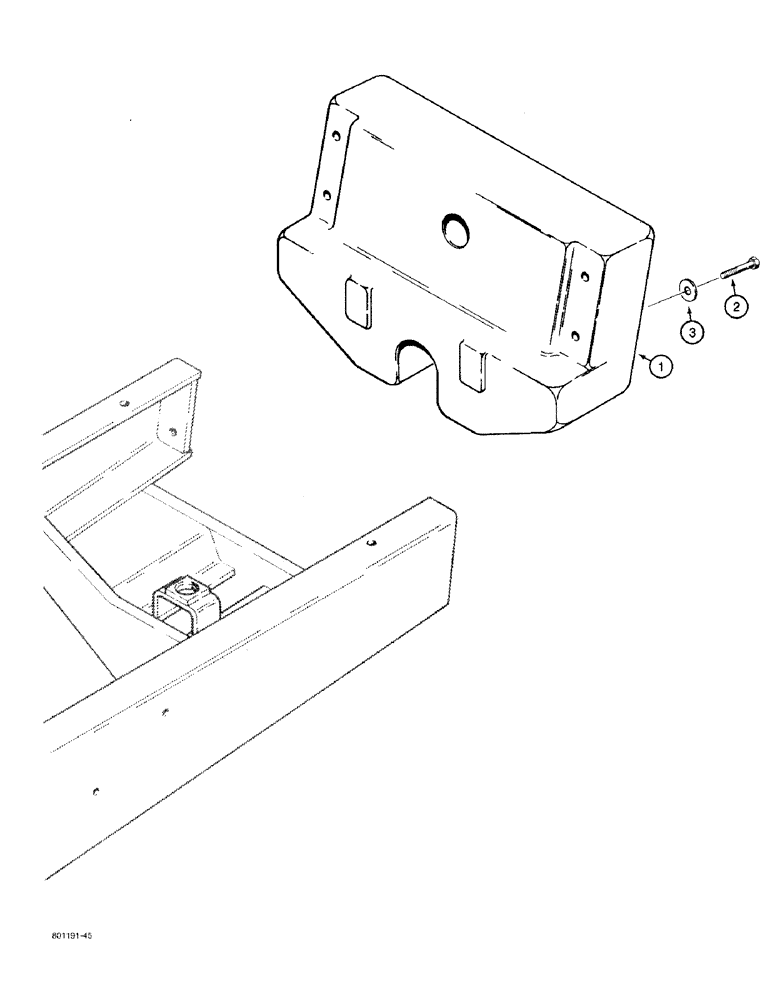 Схема запчастей Case 480F - (9-078) - FRONT COUNTERWEIGHT (09) - CHASSIS/ATTACHMENTS