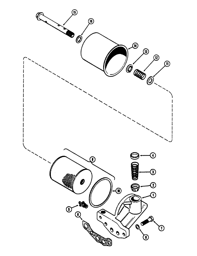 Схема запчастей Case 680CK - (026) - OIL FILTER, (267) DIESEL ENGINE (10) - ENGINE