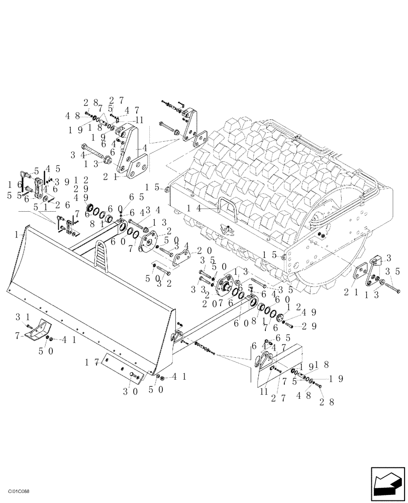 Схема запчастей Case SV212 - (12-027-00[01]) - DOZER BLADE - IF USED (09) - CHASSIS/ATTACHMENTS