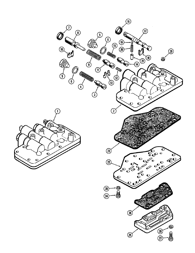 Схема запчастей Case 680CK - (104) - CONTROL VALVE 