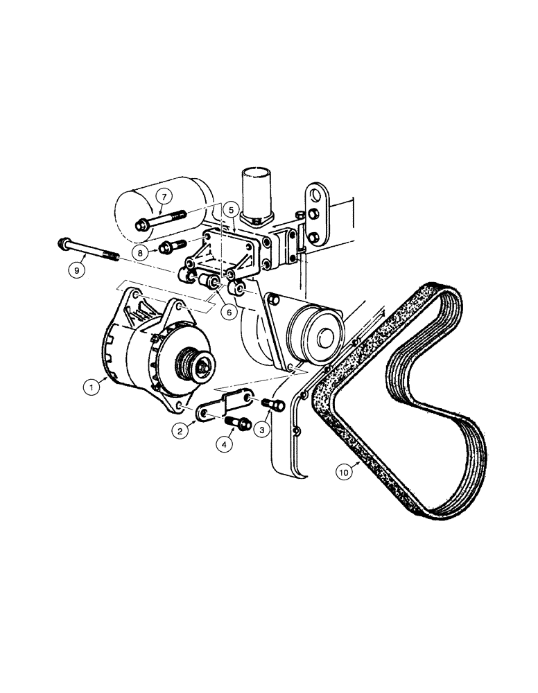 Схема запчастей Case 885 - (04-04[01]) - ALTERNADOR 50A - ASSEMBLY (04) - ELECTRICAL SYSTEMS