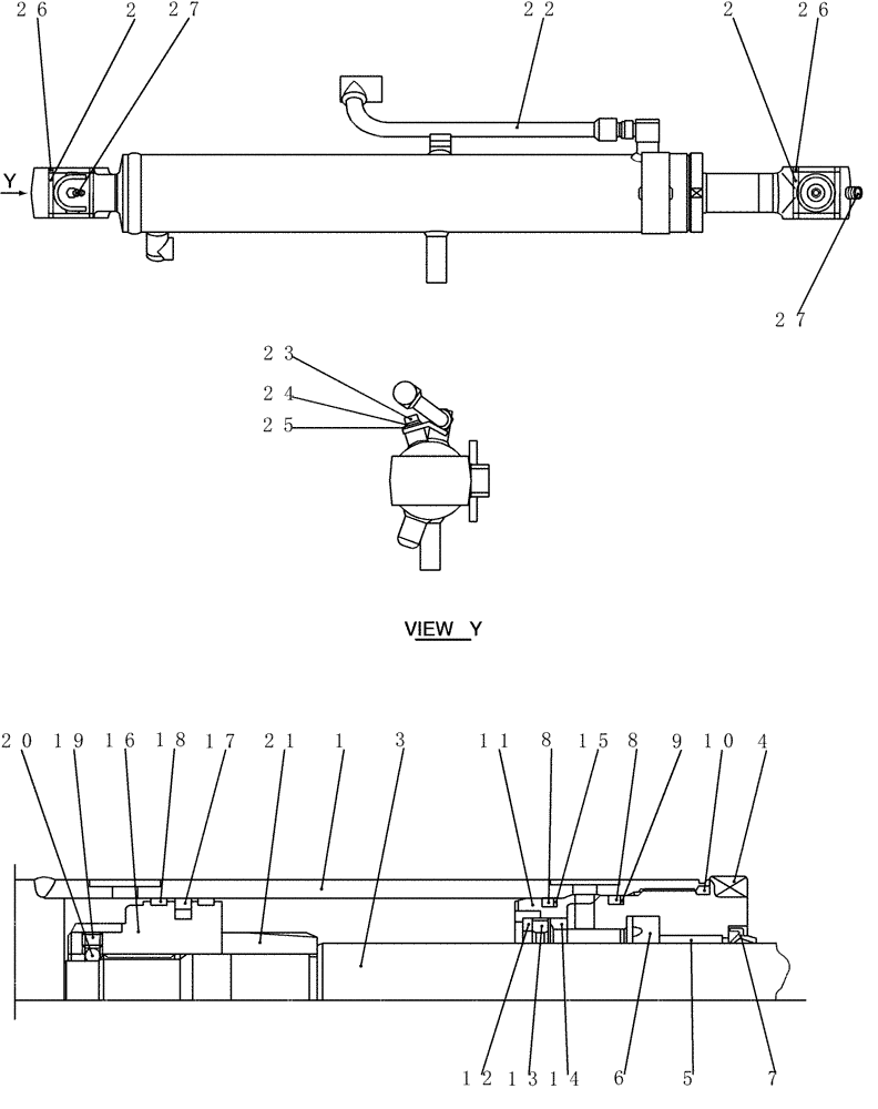 Схема запчастей Case CX31B - (HC630-01[1]) - CYLINDER ASSY, BOOM (CAB) (00) - GENERAL & PICTORIAL INDEX