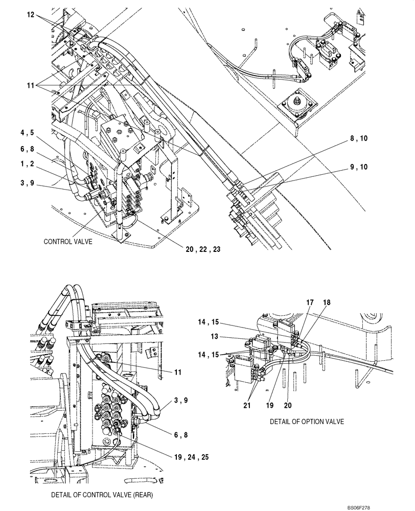 Схема запчастей Case CX135SR - (08-055A) - HYDRAULIC CIRCUIT - OFFSET BACKHOE BOOM (08) - HYDRAULICS