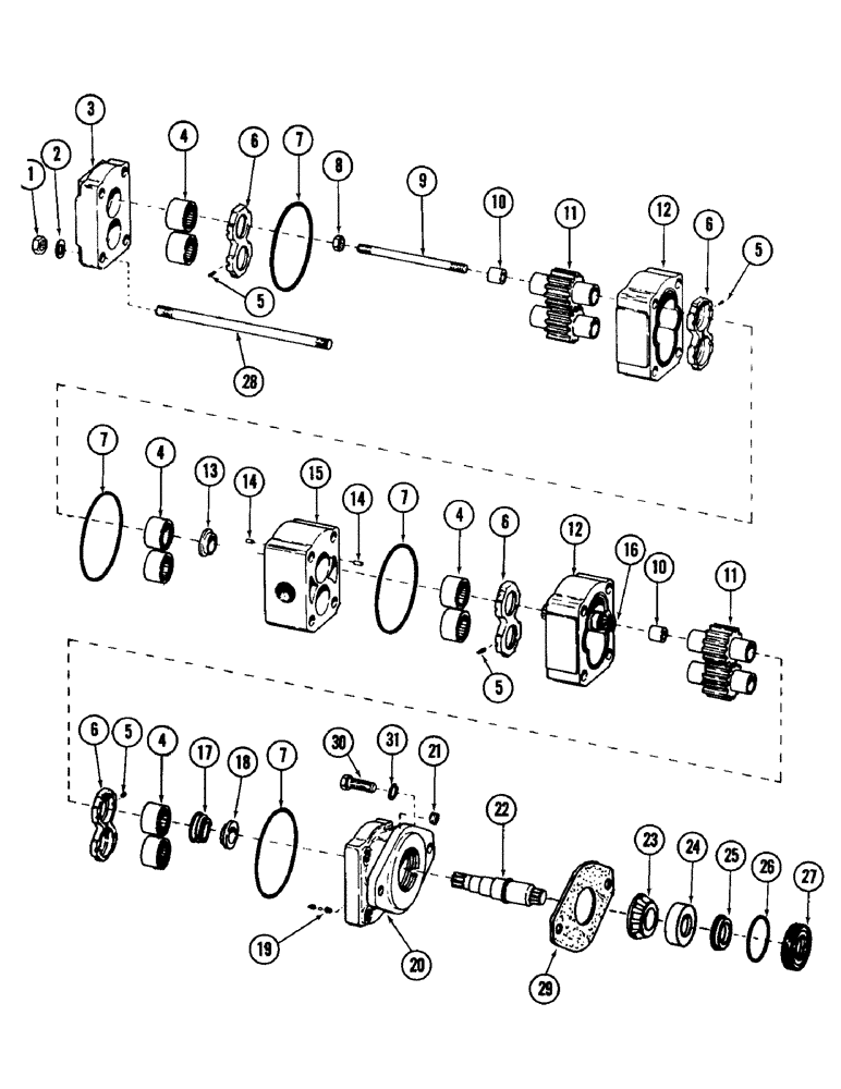 Схема запчастей Case 980 - (134) - SWING MOTOR (07) - HYDRAULIC SYSTEM