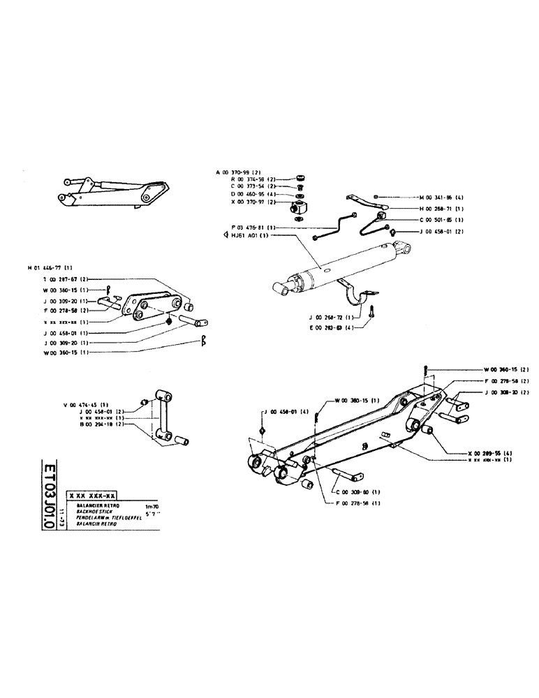 Схема запчастей Case TC45 - (108) - BACKHOE STICK 