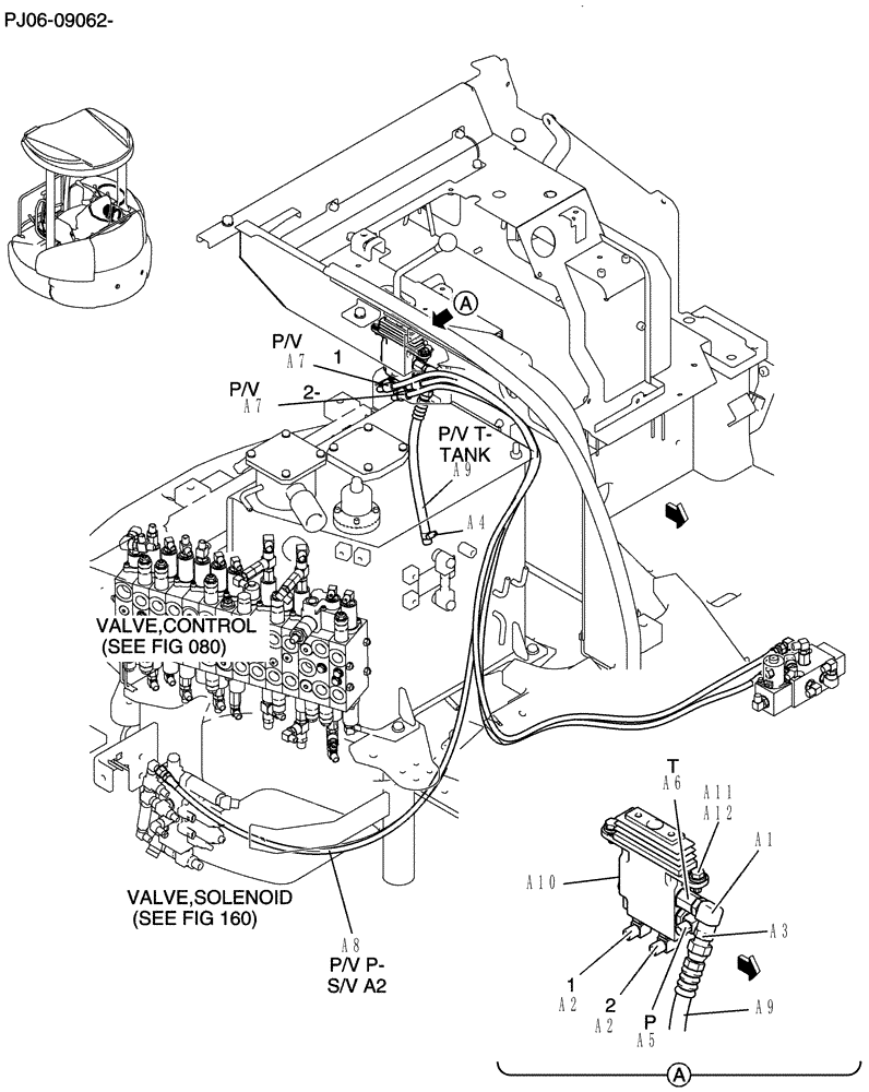 Схема запчастей Case CX50B - (141-72[1]) - CONTROL LINES, REMOTE ANGLE DOZER (86) - DOZER