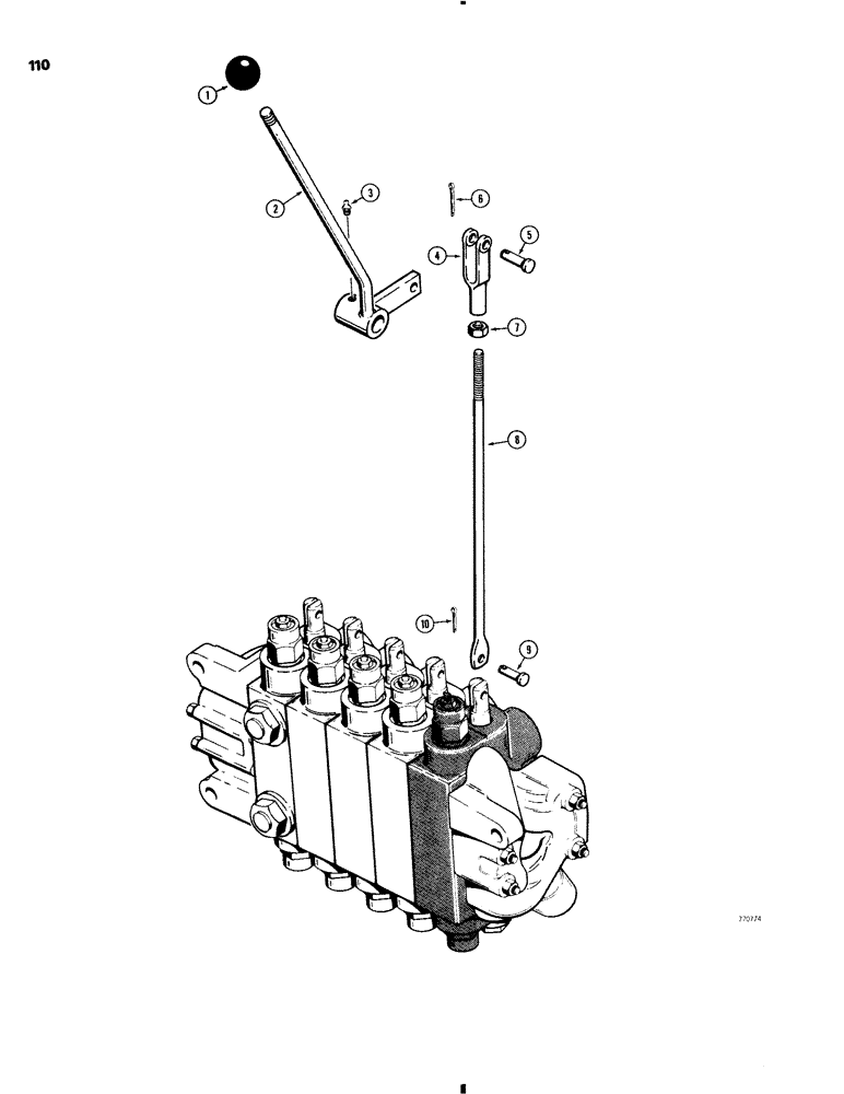 Схема запчастей Case 35 - (110) - *EXTENDABLE DIPPER CONTROL, 850 AND 850B ONLY 