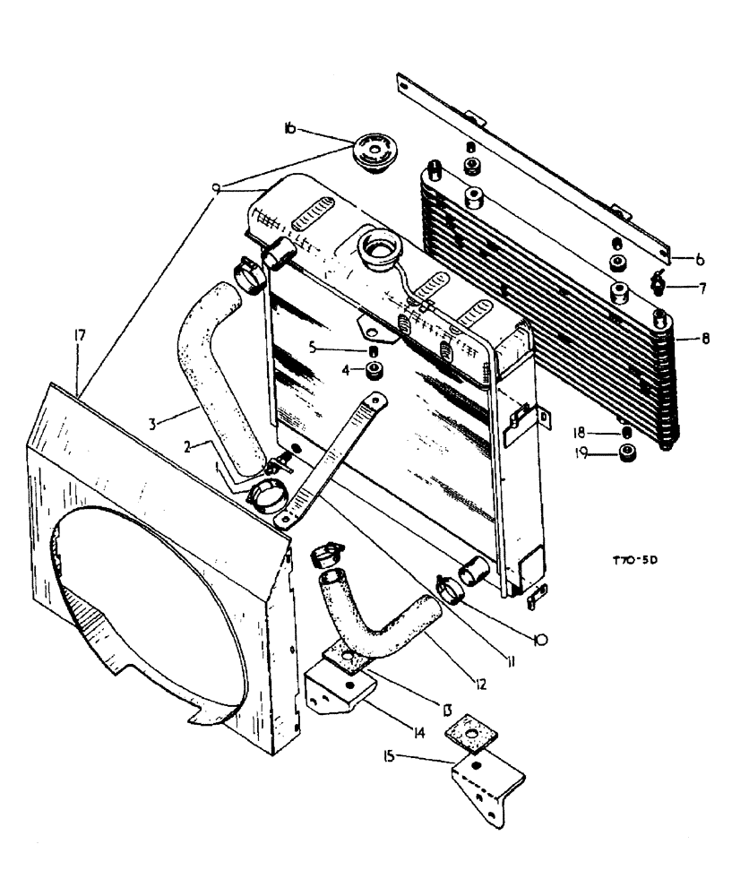 Схема запчастей Case 500 - (06-004) - RADIATOR, OIL COOLER No Description