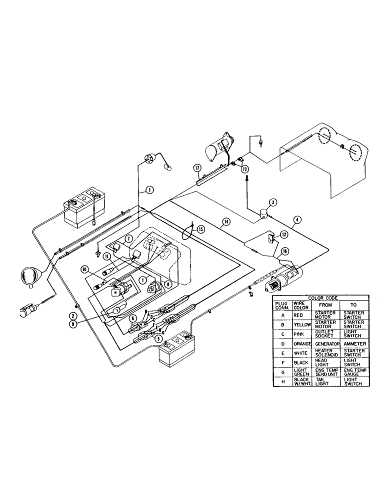 Схема запчастей Case IH 930 - (4-14[1]) - WIRING DIAGRAM FOR DIESEL TRACTORS SERIAL NUMBER 8172001 AND AFTER (04) - ELECTRICAL SYSTEMS