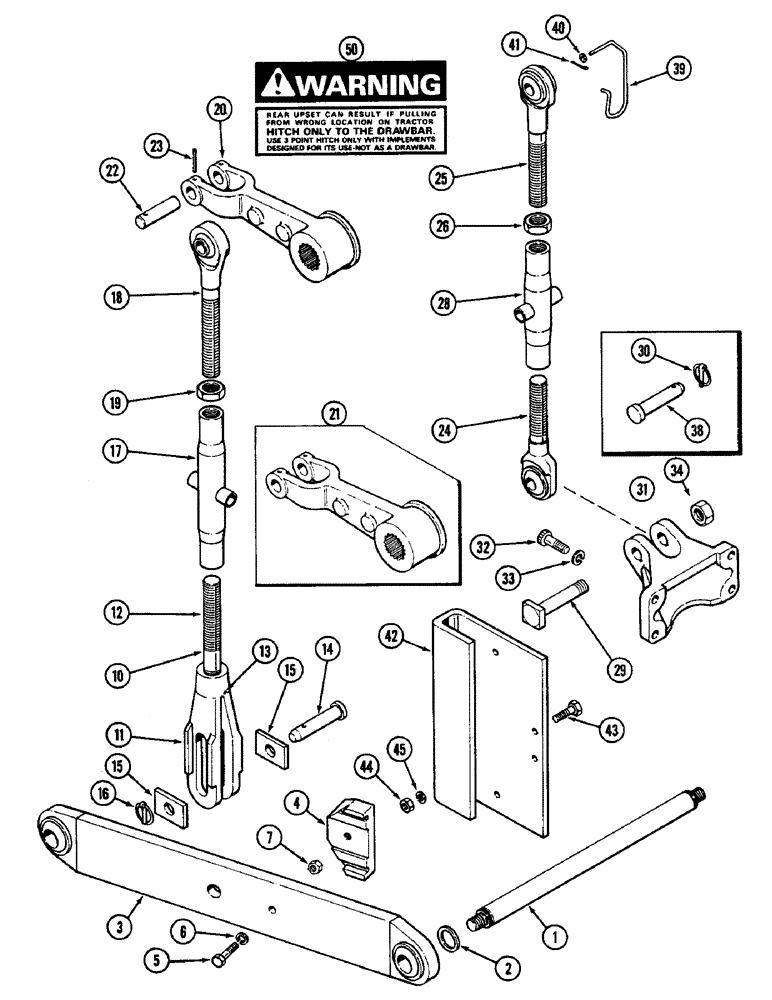 Схема запчастей Case IH 2090 - (9-482) - HITCH DRAFT ARMS AND LIFT LINKS (09) - CHASSIS/ATTACHMENTS