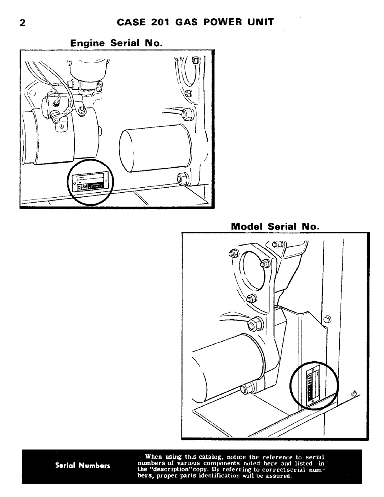 Схема запчастей Case IH 201 - (02) - SERIAL NUMBERS 