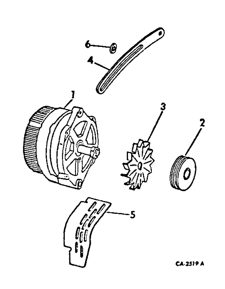 Схема запчастей Case IH 3488 - (08-02) - ELECTRICAL, ALTERNATOR-GENERATOR MOUNTING (06) - ELECTRICAL