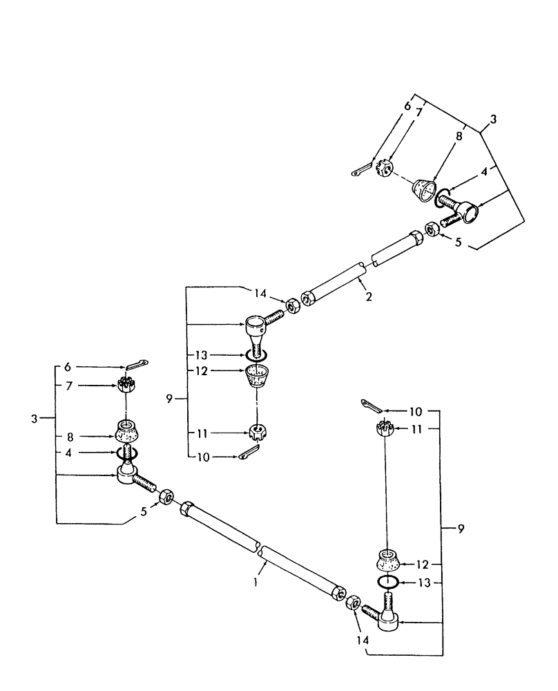 Схема запчастей Case IH FARMALL 31 - (04.02) - STEERING LINKAGE (04) - FRONT AXLE & STEERING