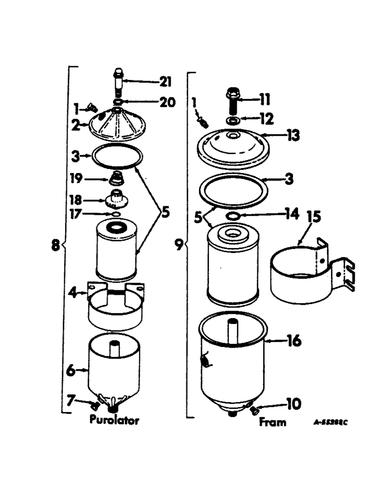 Схема запчастей Case IH 21206 - (E-05) - FUEL SYSTEM, FUEL FILTER, D-361 DIESEL ENGINE TRACTORS (02) - FUEL SYSTEM