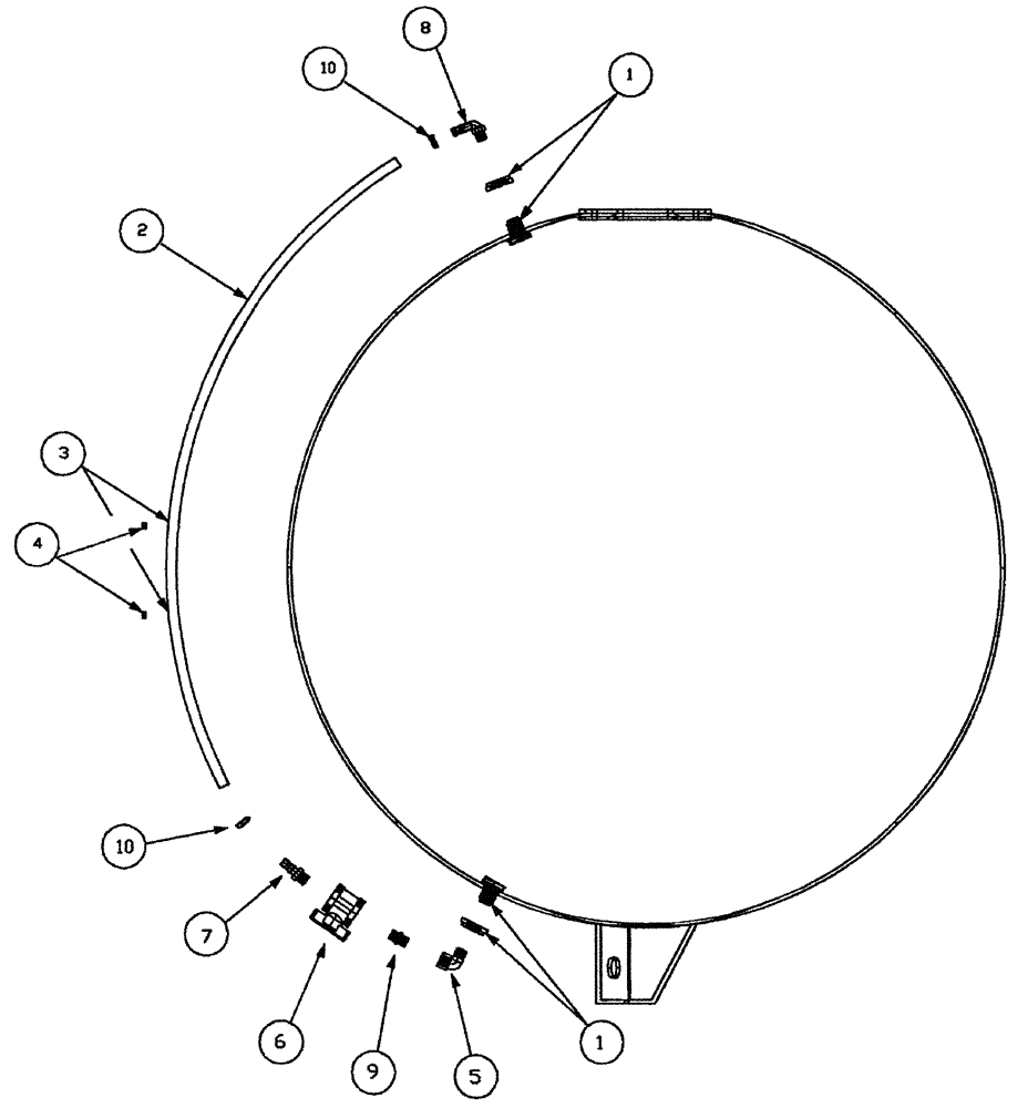 Схема запчастей Case IH 3150 - (09-013) - SIGHT GAUGE PACKAGE, SPHERICAL TANK Liquid Plumbing