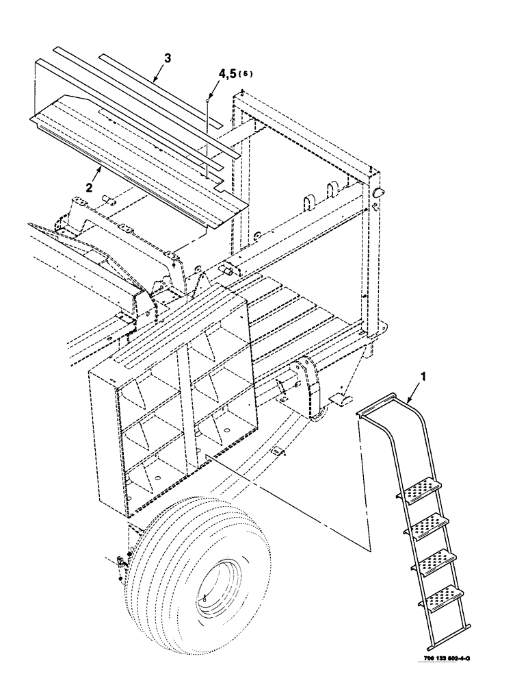 Схема запчастей Case IH 8590 - (7-24) - LADDER AND PLATFORM ASSEMBLY (12) - MAIN FRAME