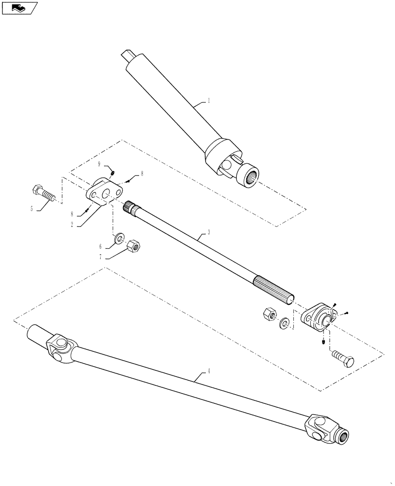 Схема запчастей Case IH BS172H - (212) - MID PTO DRIVE KIT (FRONT MOUNT) - 717990006 