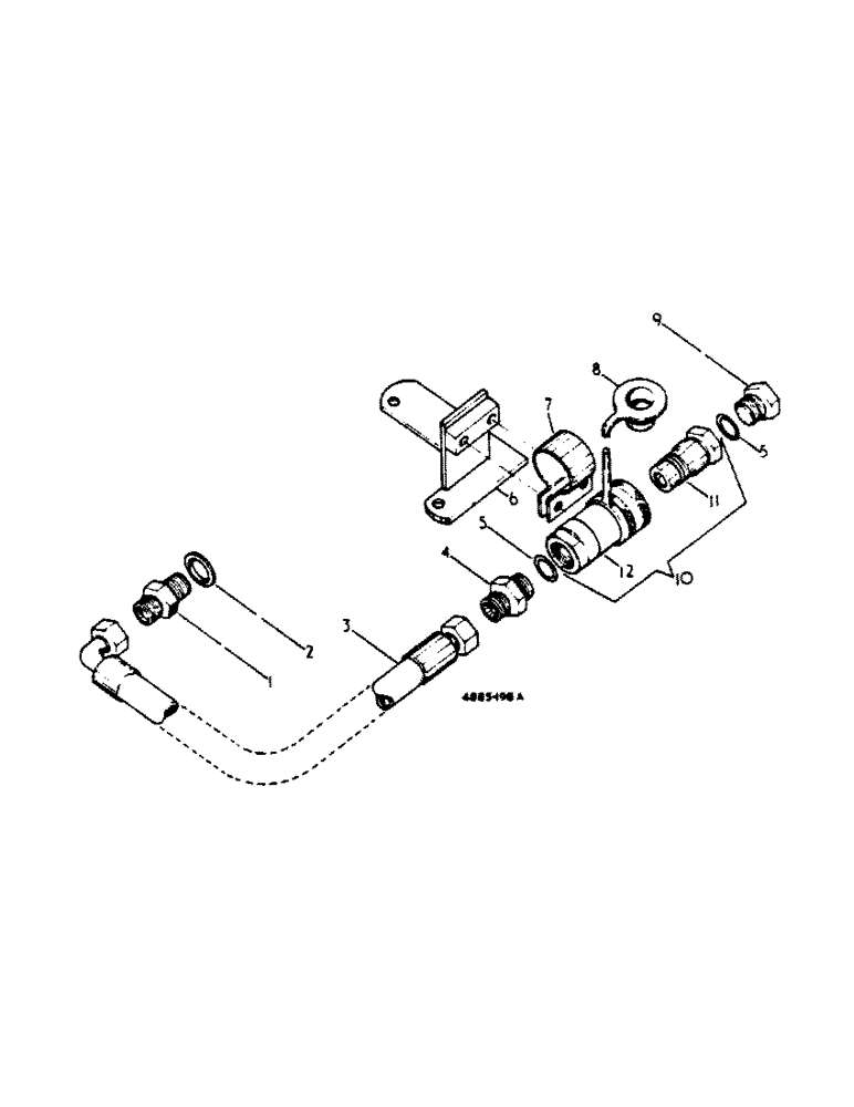 Схема запчастей Case IH 444 - (5-18) - SELF SEALING COUPLING, SINGLE BREAKAWAY (08) - HYDRAULICS